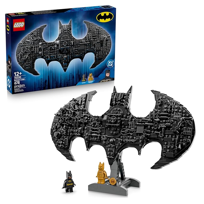 LEGO DC Logo di Batman - Giocattolo da Supereroi con 2 Minifigure da Collezione LEGO DC Logo di Batman - Giocattolo da Supereroi con 2 Minifigure da Collezione