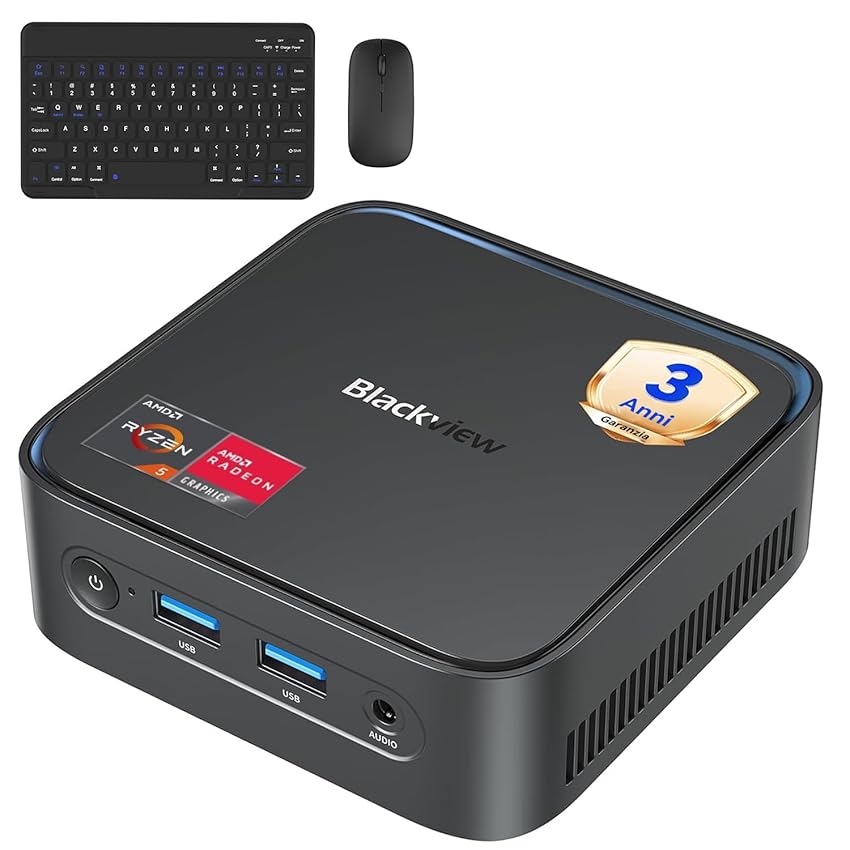 Blackview 【Set Completo】 MP50 Mini PC AMD Ryzen 5 (16GB RAM 512GB SSD)