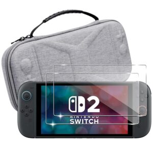 Lemxiee Custodia rigida per Nintendo Switch 2 Cover Accessori + [2 Pezzi] Pellicola