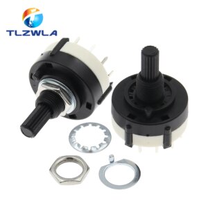 1PCS RS26 Plastica 4 Poli 3 Posizioni Rotary Band Switch 2 Poli6 Posizione 1 Pole12
