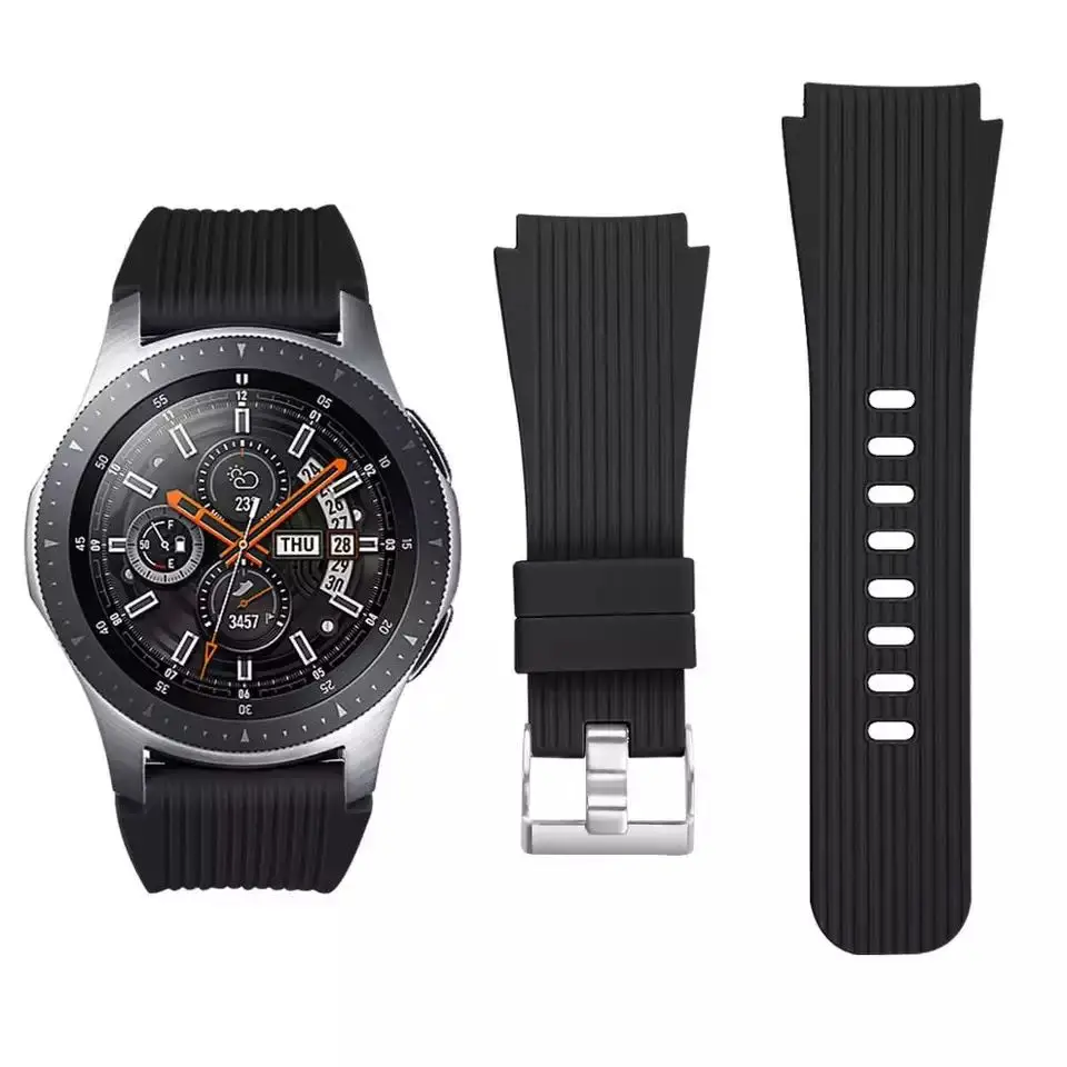 Cinturino in morbido silicone da 22 mm per Samsung Galaxy Wtch 3 46mm Gear S3 Huawei