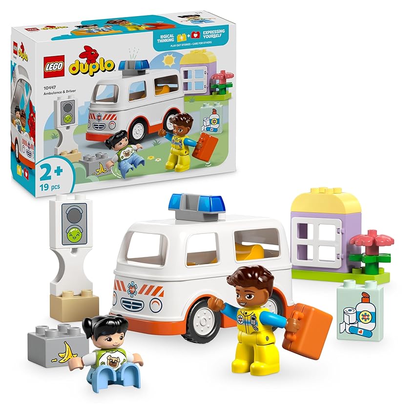 LEGO DUPLO Ambulanza e Autista - Gioco Didattico per Bambini e Bambine da 2 Anni in su LEGO DUPLO Ambulanza e Autista - Gioco Didattico per Bambini e Bambine da 2 Anni in su