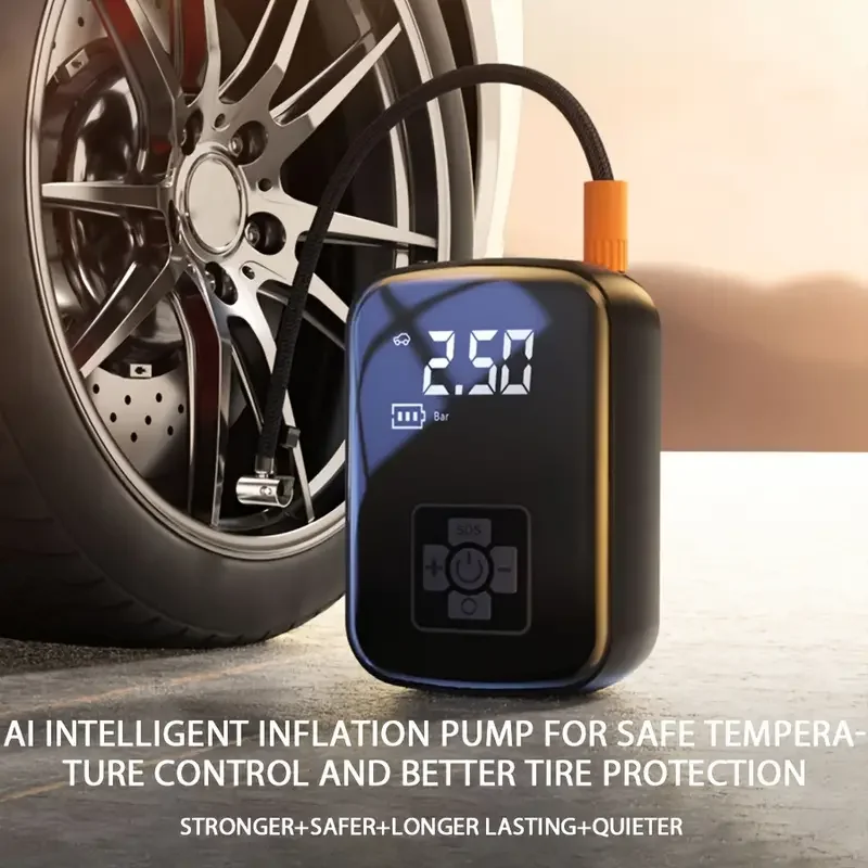 1pc senza fili per auto compressore d'aria pompa di aria elettrica pompa di gonfiaggio