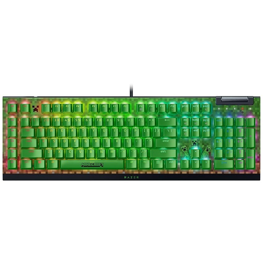 Razer BlackWidow V4 X Minecraft Edition - Tastiera da gioco meccanica Razer BlackWidow V4 X Minecraft Edition - Tastiera da gioco meccanica