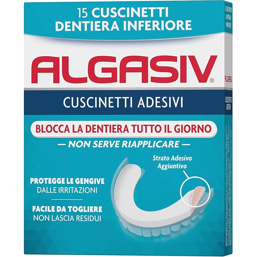 Algasiv Cuscinetti Adesivi Per Dentiera Inferiore