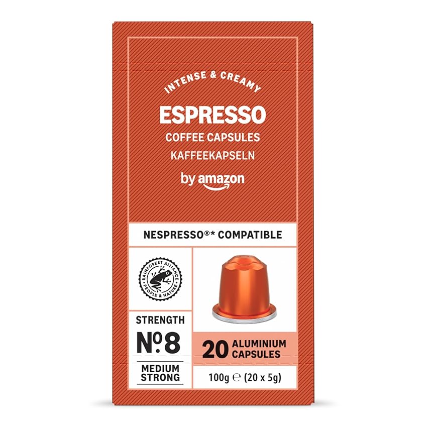 by Amazon Capsule in alluminio di caffè Espresso compatibili con Nespresso by Amazon Capsule in alluminio di caffè Espresso compatibili con Nespresso