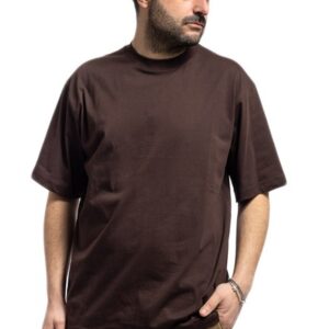 T-shirt Uomo Ampia Maglietta Oversize Casual Maglia 100% Cotone Sportiva VEQUE