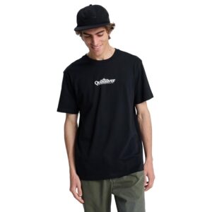 Quiksilver Maglietta a Manica Corta Fineline SS Uomo Nero