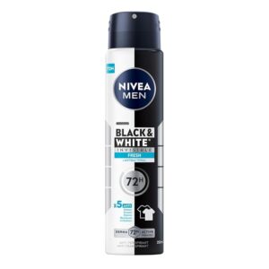 NIVEA MEN Black & White 48H Invisible Fresh Antitraspirante Spray per uomo 250 ml