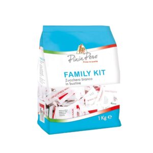 Pinin Pero Zucchero Bianco in bustine 1 Kg - Kit Family 150 bustine da 6
