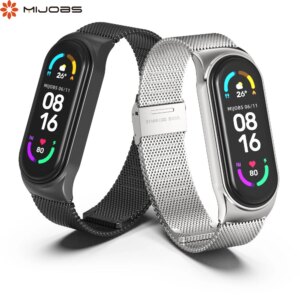 Cinturino per Mi Band 10 9 8 7 6 5 Bracciale milanese in metallo Mi Band 9 Bracciale