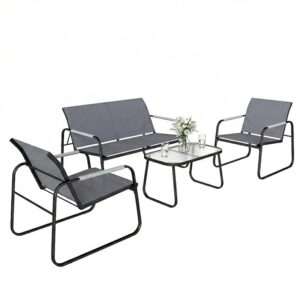 Outsunny Set Salotto da Giardino 4 Pezzi