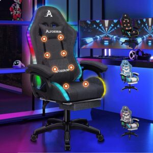 ALFORDSON Sedia da Gaming con LED