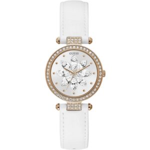 Orologio Donna GUESS FULL BLOOM GW0382L3 Vera Pelle Bianco Ros&egrave;