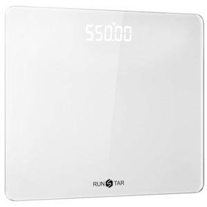 RunStar Bilancia pesapersone digitale da 250kg per il peso corporeo con piattaforma