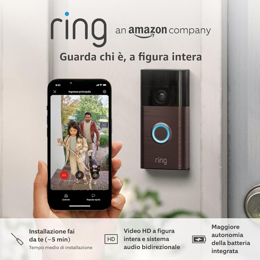 Ring videocitofono a batteria (Battery Video Doorbell)