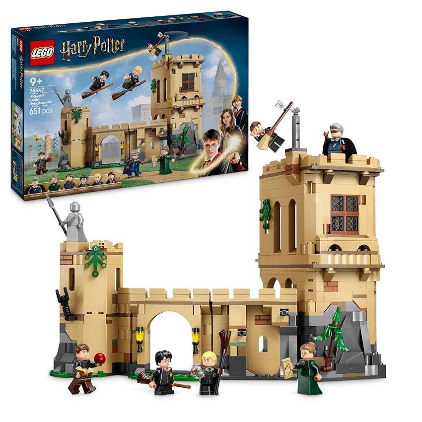 LEGO Harry Potter Castello di Hogwarts: Lezioni di Volo con 6 Minifigure da Collezione