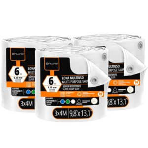 OFITURIA Telo multiuso impermeabile 3 x 4 m bianco