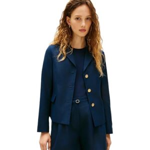 Tommy Hilfiger Blazer Ajustado de Mezcla de Lino para Mujer
