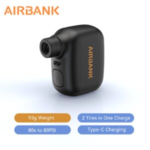 AIRBANK AS100 Mini Pompa da bicicletta portatile Gonfiatore d'aria ricaricabile 100PSI Tipo