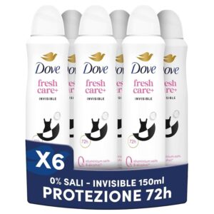 Dove Deodorante Spray Fresh+ Care 0% Sali Invisible