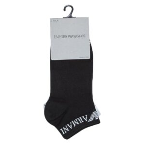 EMPORIO ARMANI CAVIGLIA CALZINI DA DONNA EAGLE NERI TAGLIA UNICA
