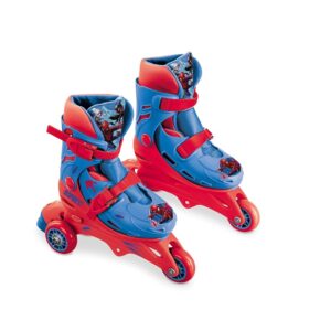 Mondo Toys - Marvel Spiderman - 3 In Line Skates - pattini doppia funzione regolabili