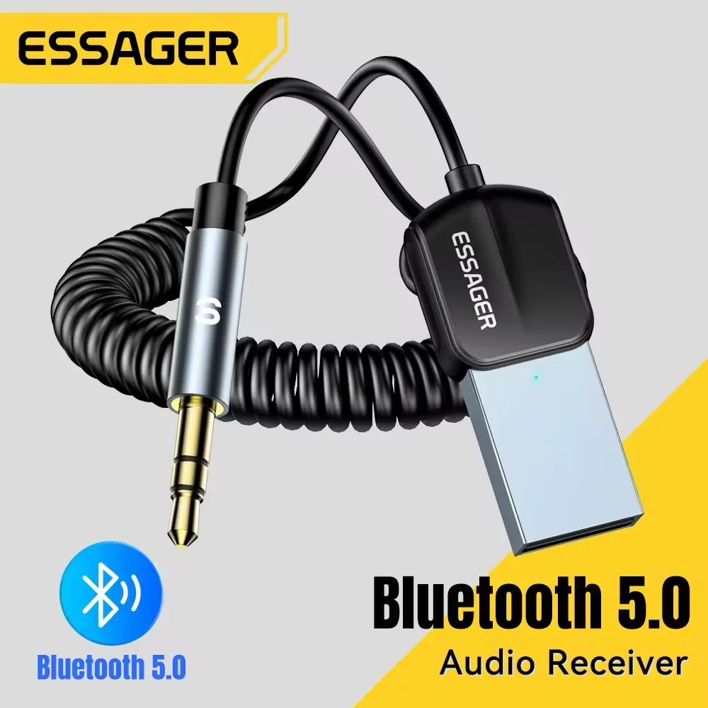 Essager USB Bluetooth Aux Adattatore Dongle USB A Jack da 3