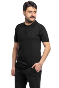 Polo Uomo Con Bottoni T-shirt Filo Maglia In Cotone Casual Elegante VEQUE