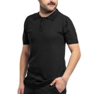Polo Uomo Con Bottoni T-shirt Filo Maglia In Cotone Casual Elegante VEQUE