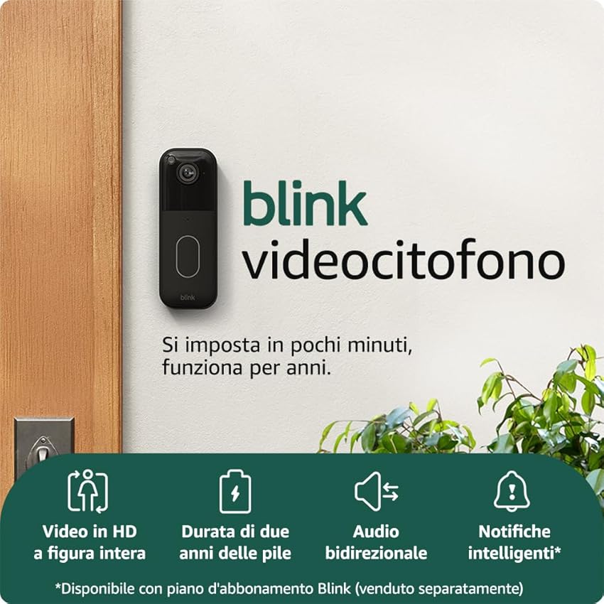 Videocitofono supplementare Blink - Video HD a figura intera Videocitofono supplementare Blink - Video HD a figura intera