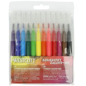 Westcott set aerografo confezione di ricarica pennarelli | 12 penne in colori vivaci