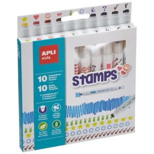 Apli Kids 16807 - Pennarelli Stamps 10 Pz. Unica.