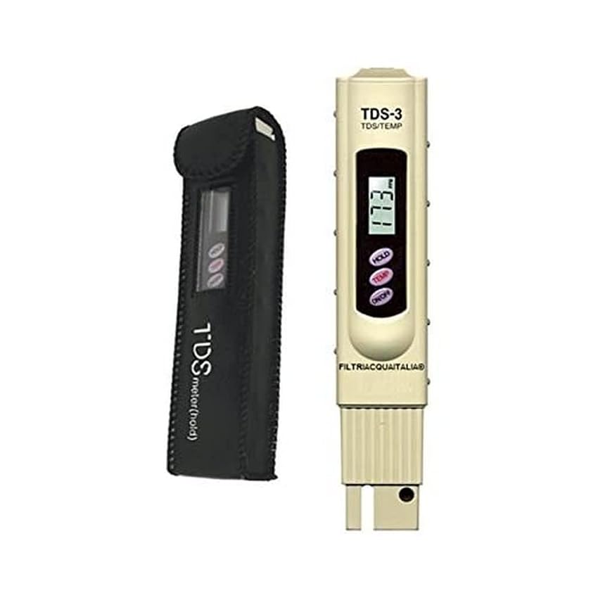 Tester TDS Misuratore Digitale Residuo Fisso Acqua e Temperatura con Custodia Tester TDS Misuratore Digitale Residuo Fisso Acqua e Temperatura con Custodia