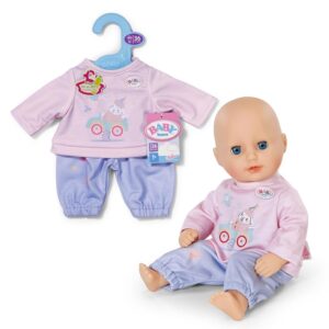 BABY born Tuta sportiva – Completo per bambola con maglia rosa a maniche lunghe e