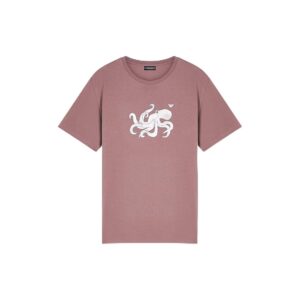 T-Shirt Girocollo da Uomo con Stampa Animali Viola XL