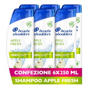 Head & Shoulders Apple Fresh Shampoo Antiforfora 250ml Formato Convenienza X6. Uso