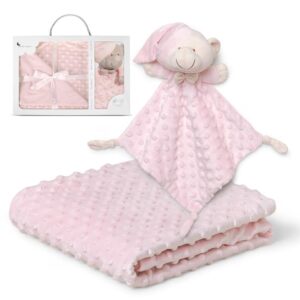 Interbaby Copertina + Doudou Neonato | Copertina Neonato Cotone 80x110cm a Bolle +