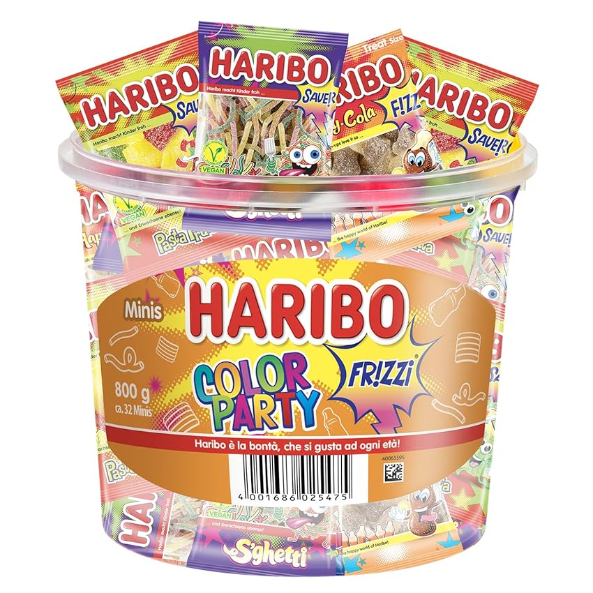 Haribo Barattolo Color Party Frizzi Haribo Barattolo Color Party Frizzi