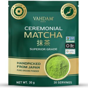 VAHDAM Matcha Cerimoniale 30g | Autentico Matcha Ceremonial Grade da Uji