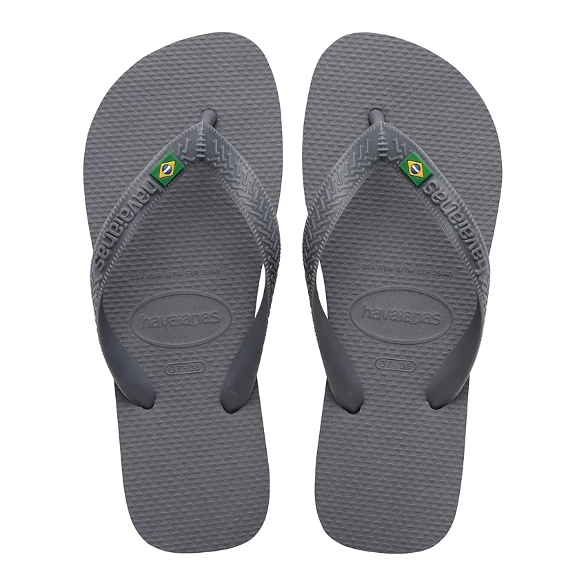 Havaianas Top Brasil Unisex - Adulto FlipFlop Steel Grey 41 EU Havaianas Top Brasil Unisex - Adulto FlipFlop Steel Grey 41 EU
