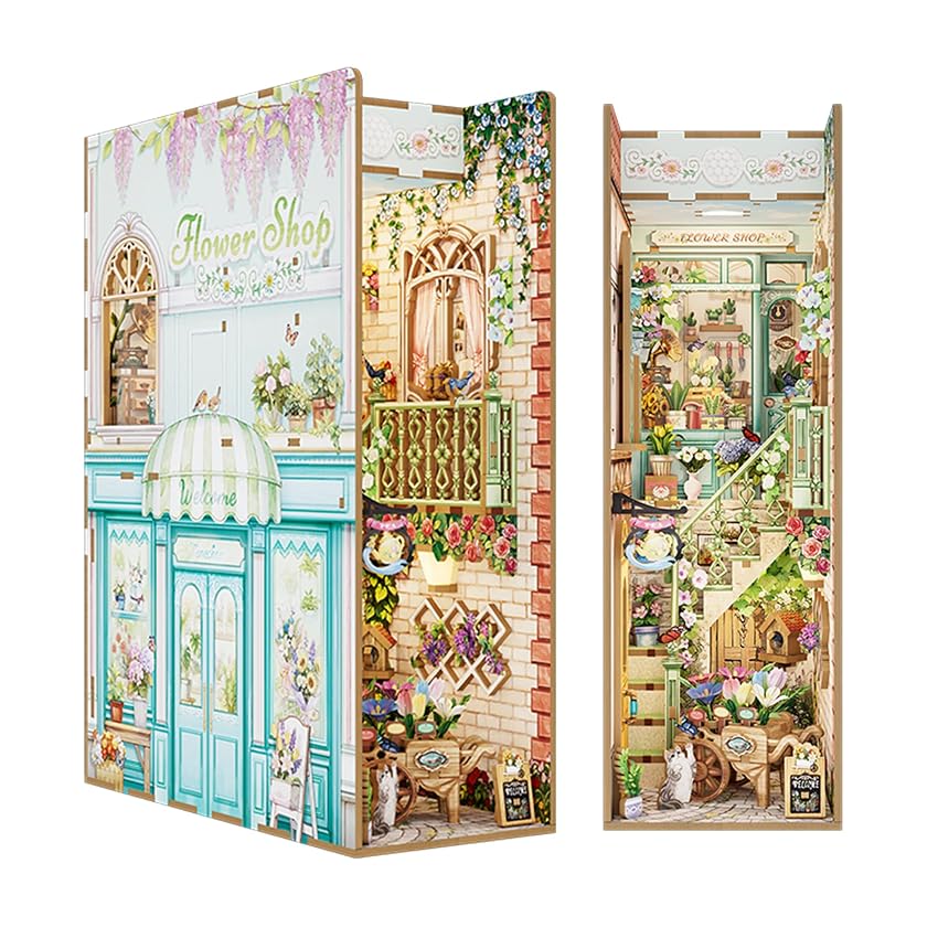 Tonecheer Fai da te Book Nook 3D puzzle in legno per adulti
