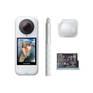Insta360 X4 Air Pack Starter Bianco artico- Videocamera leggera 165g 8K 360