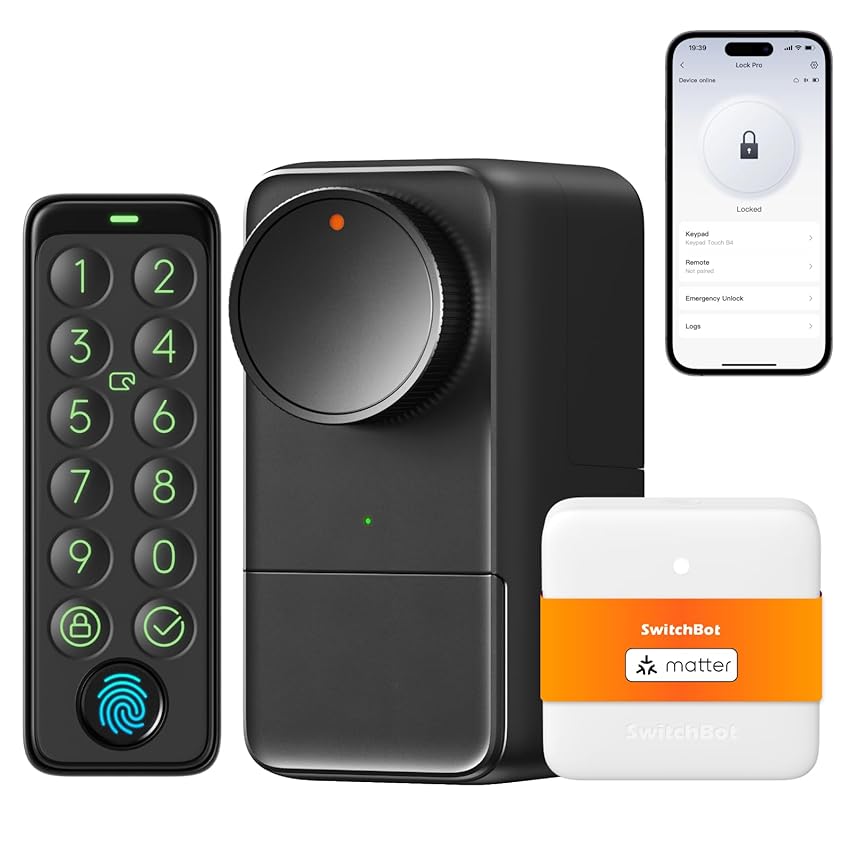 SwitchBot WiFi Smart Lock Pro con Tastiera Touchscreen