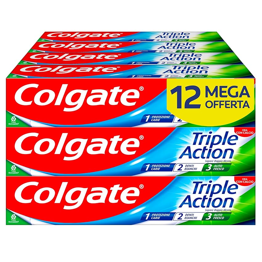 Colgate - Dentifricio Triple Action 12x75ml (Consegna in 48 Ore)