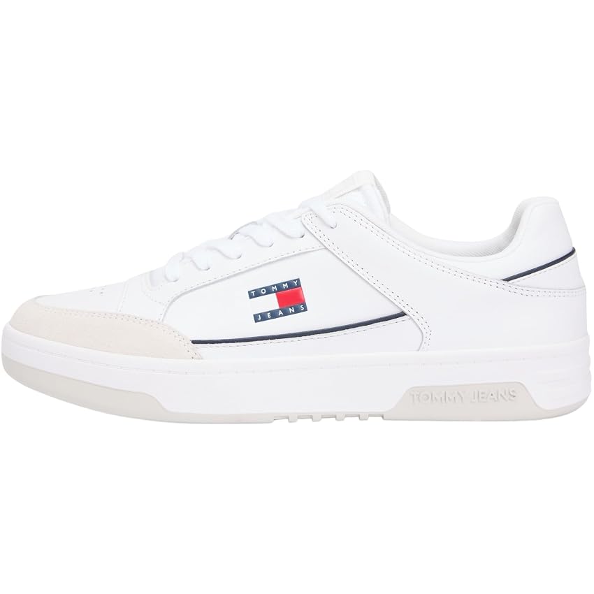 Tommy Jeans Uomo Sneakers con Suola Preformata Leather Profilo Basso Tommy Jeans Uomo Sneakers con Suola Preformata Leather Profilo Basso