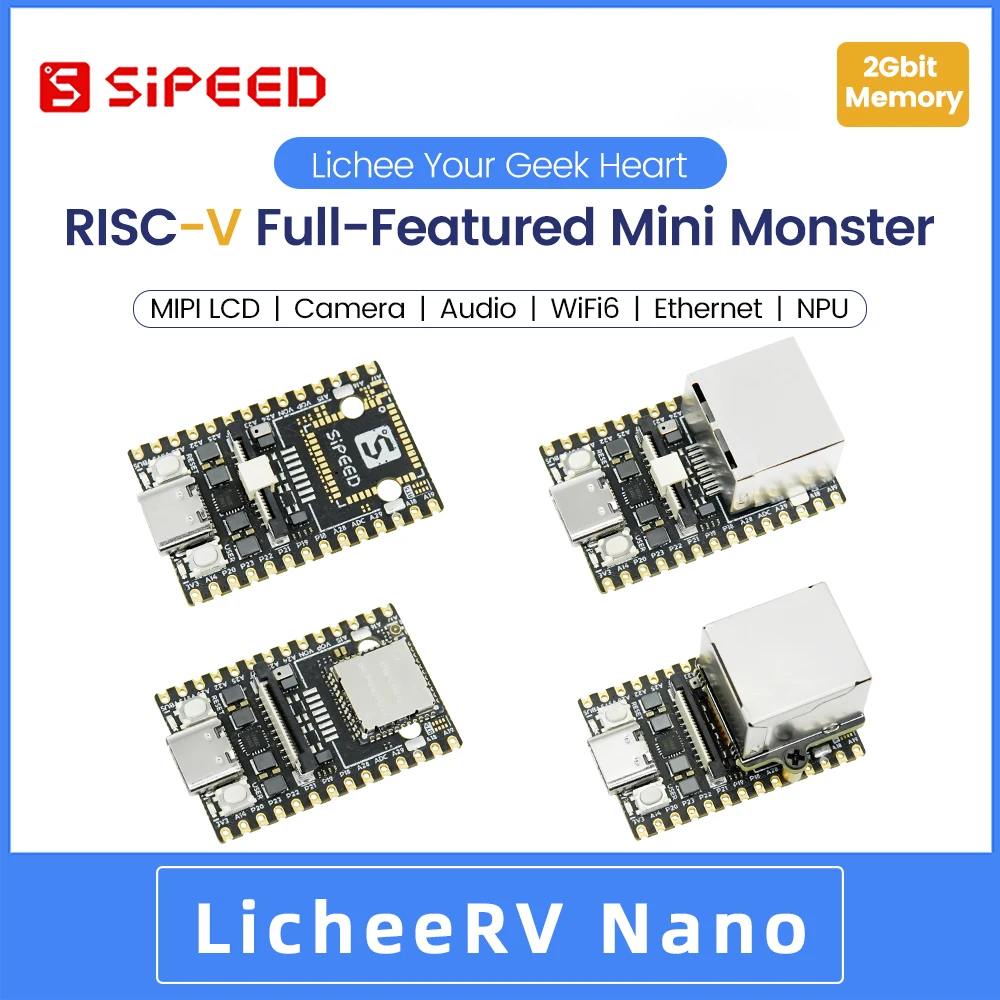 Sipeed LicheeRV Nano LicheeRV Claw PicoClaw SG2002 WIFI6 Ethernet AI Visual RISCV