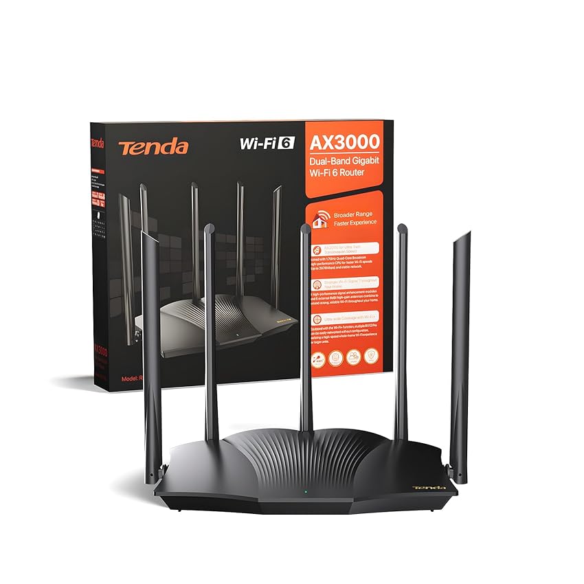 Tenda RX12 Pro Router WiFi 6 AX3000 Dual Band Gigabit Tenda RX12 Pro Router WiFi 6 AX3000 Dual Band Gigabit