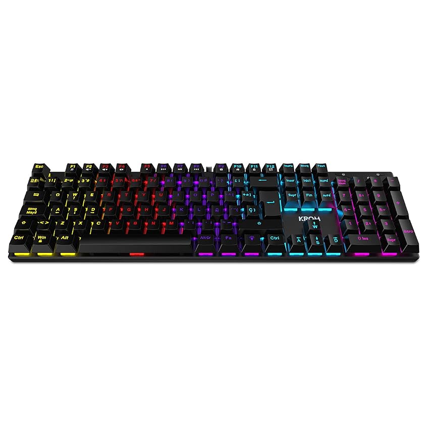KROM KASIC - Tastiera da gioco numerica meccanica RGB Rainbow