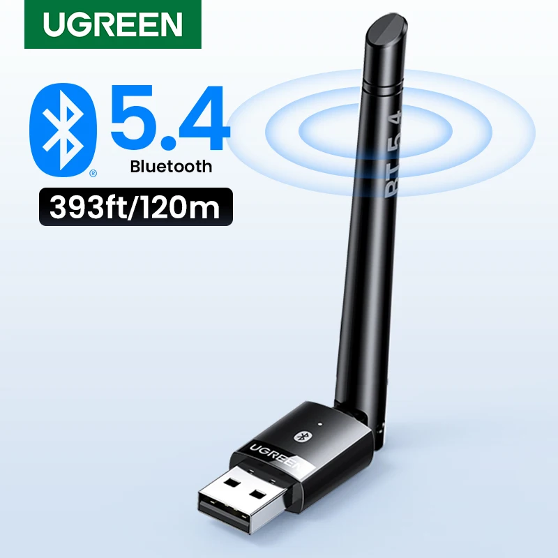 UGREEN USB Bluetooth 5.3 5.4 adattatore 120M Dongle per PC Wireless Mouse tastiera